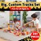 USA Toyz Snap Trax Construction Set Race Tracks and LED Toy Cars - 251pk